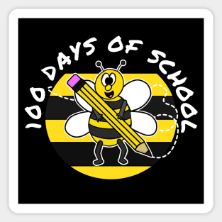 100 Days Of School Bee Kindergarten Teacher 2023 Sticker